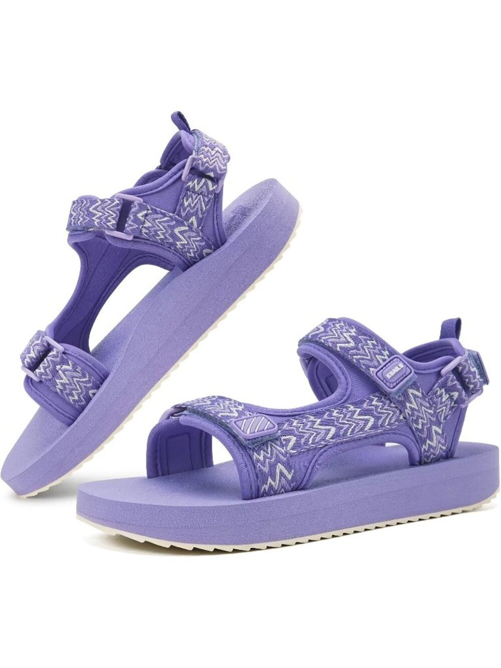 Womens Purple Comfortable Foam Arch Support Adjustable Strap Hiking Sandal Shoes